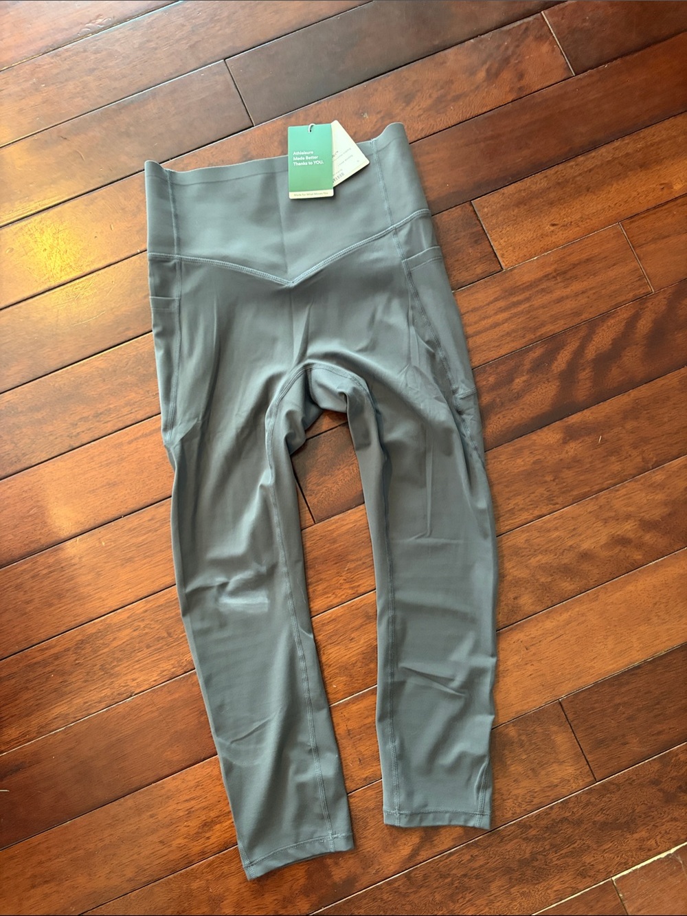 High-Waist Gray Workout Leggings